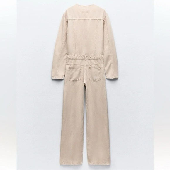 ZARA LONG FLOWY CREAM JUMPSUIT
SZ Large NWOT - Picture 2 of 6